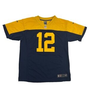Green Bay Packers #12 Aaron‎ Rodgers Football Jersey Youth XL 18/20 On Field NFL